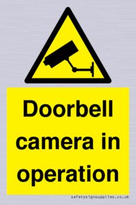 Doorbell camera in operation